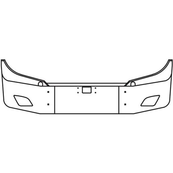Ilc Repl. For Freightliner Cascadia 126 Year 2019 14 In Stainless Steel Sba Bumper 11 Gauge Wtow A WZ-ECZ6-7 - main