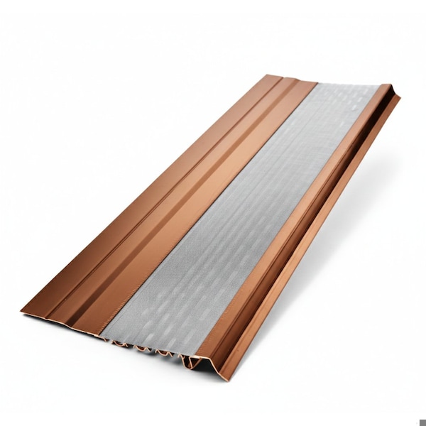 Waterlock Micromesh Flat Aluminum/SS Gutter Guard, Copper Tone, 25ft WM-FLT-025-CPT - main