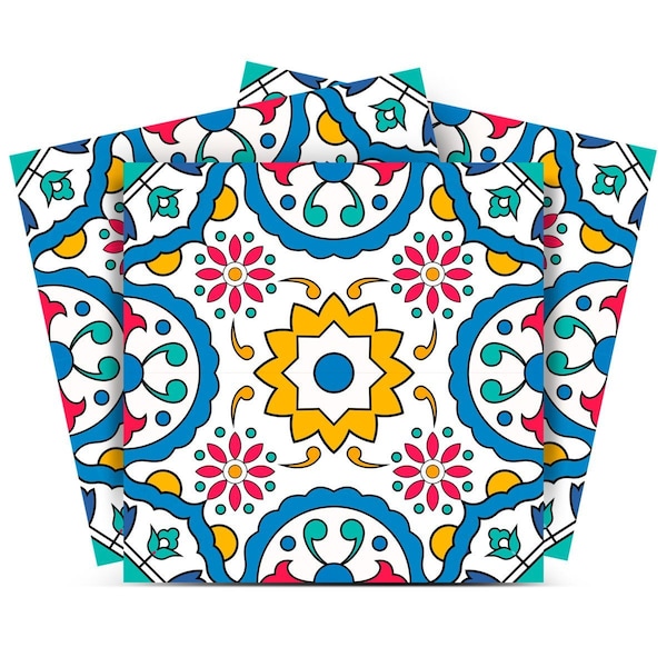 Homeroots 7" X 7" Raffia Gia Removable Peel and Stick Tiles 400413 - main