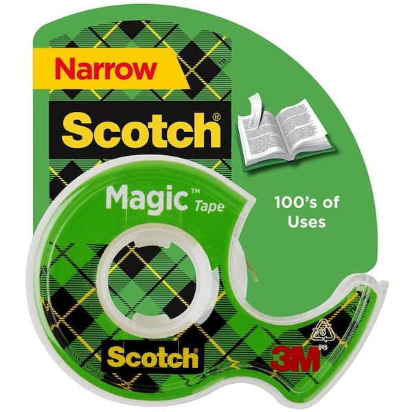 3M Scotch, Magic Tape In Handheld Dispenser, 1In Core, 0.5in X 66.66 Ft, Clear 119 - main