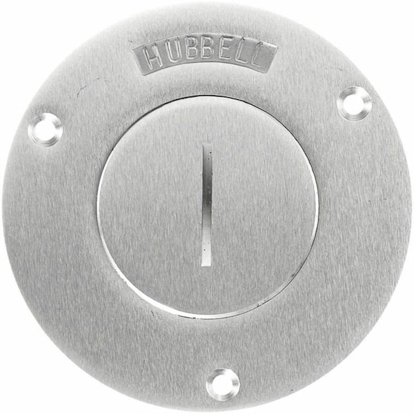 Hubbell Wiring Device-Kellems Box Cover, Floor Box Type, 1 Gang, Aluminum SA2925 - main