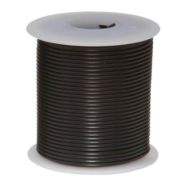Remington Industries 26 AWG Gauge UL1061 Stranded Hook Up Wire, 300V, 0039 Diameter, Black, 25 ft Length 26UL1061STRBLA25 - main