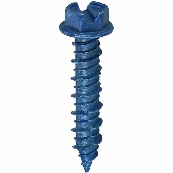 Dottie Concrete Screw, 3/16" Dia., Hex, 3-1/4 in L, Carbon Steel Blue Xylan, 100 PK 36H314 - main