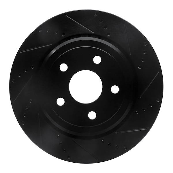 Dynamic Friction Co DFC Brake Rotor - Drilled and Slotted - Black 633-42008R - main