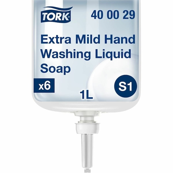 Tork Premium Extra Mild Soap, Unscented, 1 L Refill, 6PK 400029 - main