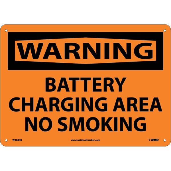 Nmc Warning Battery Charging Area No Smoking Sign, W468RB W468RB - main