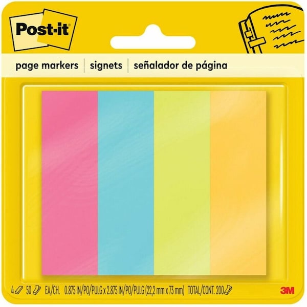 Post-It Flag, 1"X3", Pg Markr, 4, Ult, PK200 6714AU - main