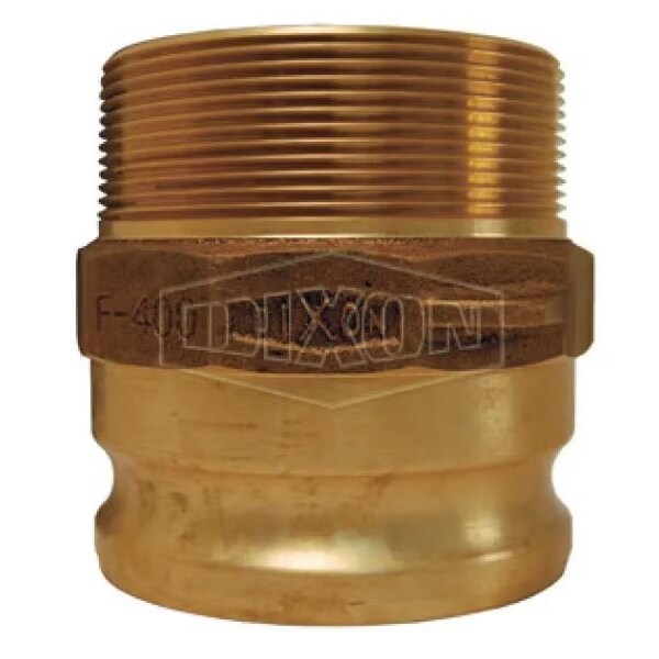 Dixon Boss-Lock Type F Cam and Groove Adapter, 6 in, Male Adapter x MNPT, Brass 600-F-BR - main