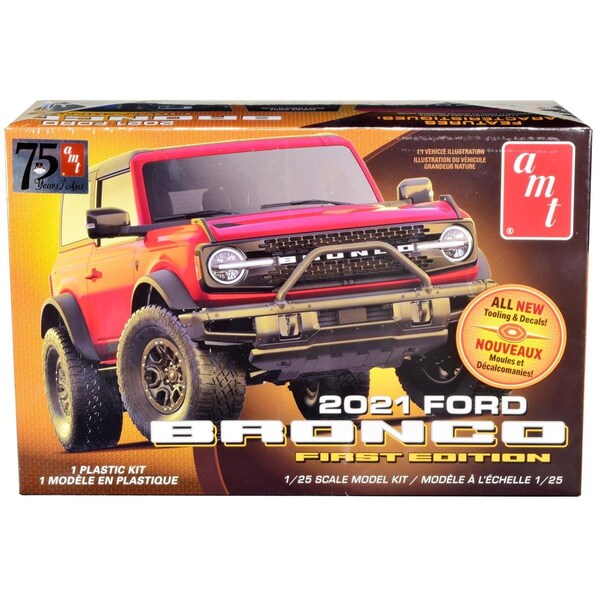 Amt 1343M 1-25 Scale Skill 2 2021 Ford Bronco First Edition Model Kit AMT1343M - main