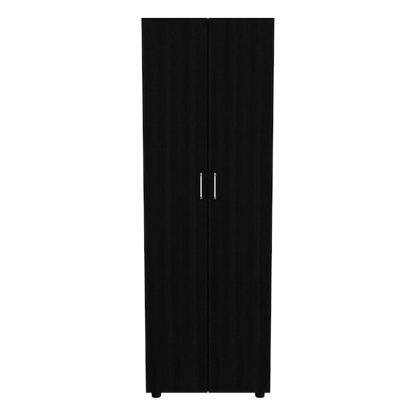 Homeroots 19in Black Wood Corner Accent Chest 732030 - main