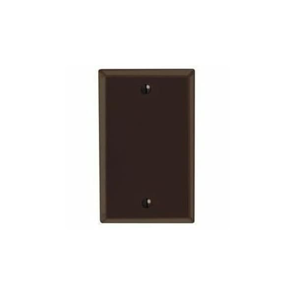 Leviton Blank Wallplate, Standard Size, Gang 1, Brown 85014 - main