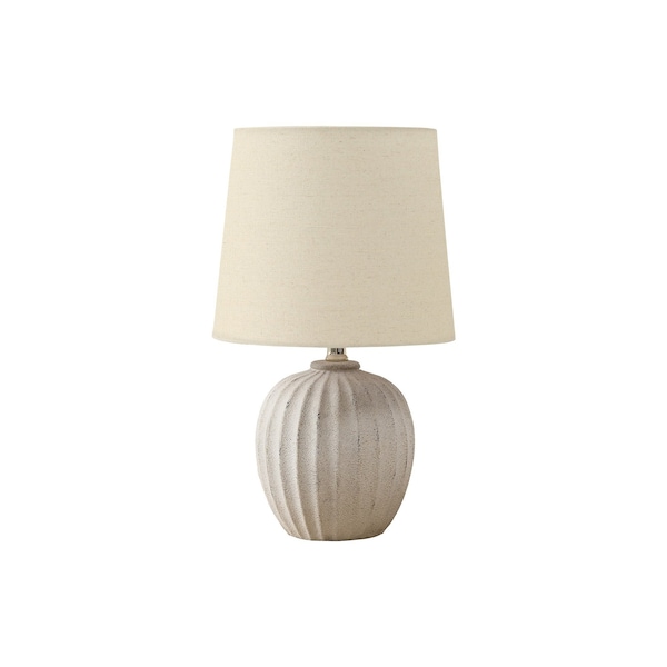 Monarch Specialties Lighting, 19"h, Table Lamp, Beige Resin, Beige Shade, Transitional I 9867 - main