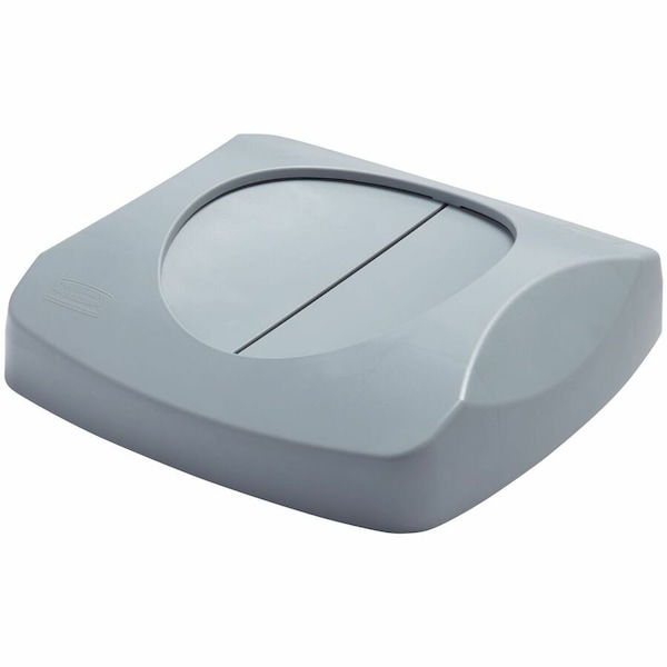 Rubbermaid Commercial Swing Top Lid, Gray, Plastic FG268988GRAY - main
