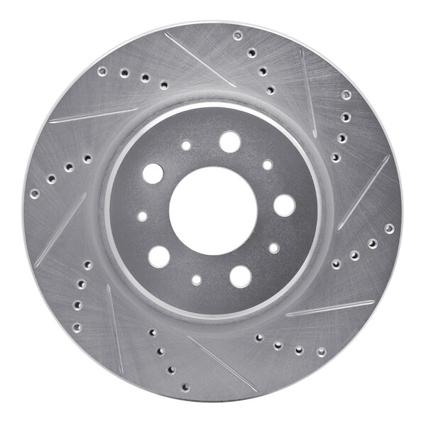 Dynamic Friction Co DFC Brake Rotor - Drilled and Slotted - Silver 631-26002R - main