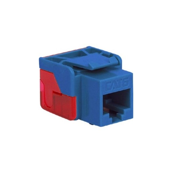 Icc Cat6 RJ45 Keystone Jack, Blue IC1078L6BL - main
