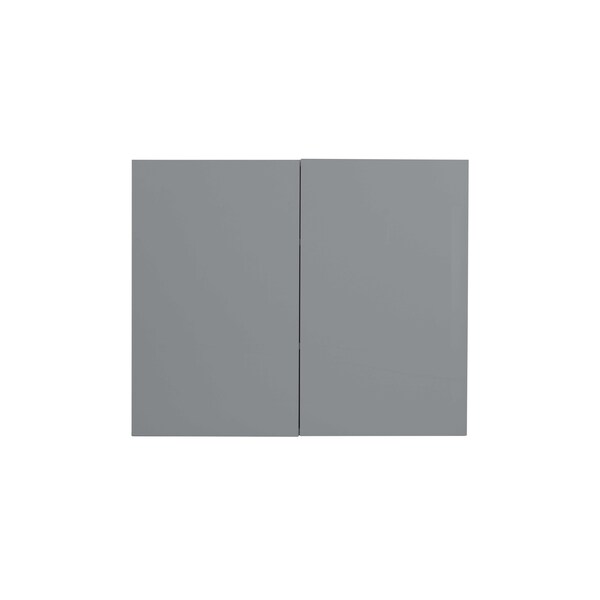 Cambridge Radiance 27 in. W x 12 in. D x 30 in. H Ready to Assemble Slab Wall Kitchen Cabinet in Matte Grey SA-W2730-MG-KIT - main