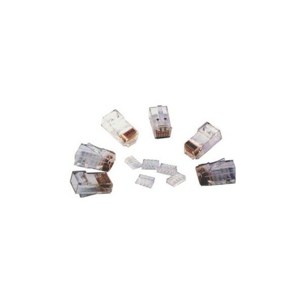 Micro Connectors Cat 5e 24AWG RJ 45 Modular Plug, Clear, 50PK C20-088L5-50 - main
