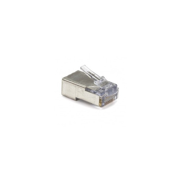 Cable Wholesale Platinum Tools EZ-RJ45 Shielded Cat6/Cat5e Crimp Connectors, internal ground, Slide Through 202020J - main