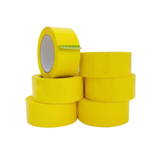 Wod Tape Premium Grade Carton Sealing Packaging Tape 2.6 Mil Acrylic Adhesive Yellow: 2 in. x 110yds, 36PK WOD CSTC26WBA-02000-36-110-YEL - main