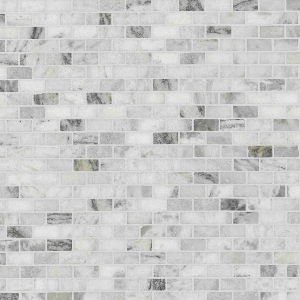 Msi Carrara Classique 12 In. X 12.81 In. Honed Marble Mesh-Mounted Mosaic Tile, 10PK ZOR-MD-0481 - main