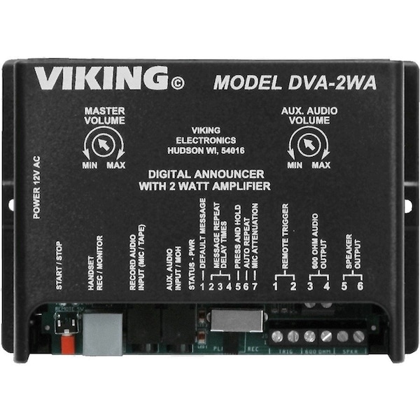 Viking Electronics Viking Digital Voice Announcer with Built-In Amplifier DVA-2WA - main