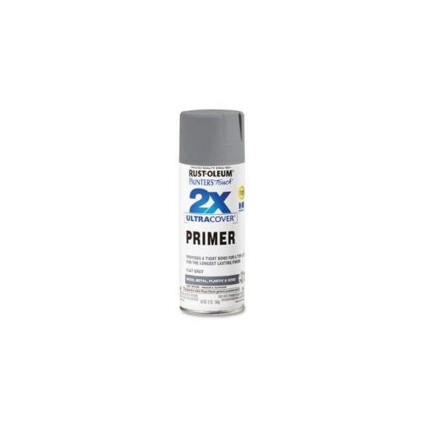 Rust-Oleum Painter's Touch 2X Ultra Cover Gloss Spray Paints + Primer, 12 oz, Aerosol Can, Gray, 6PK 647-334017 - main