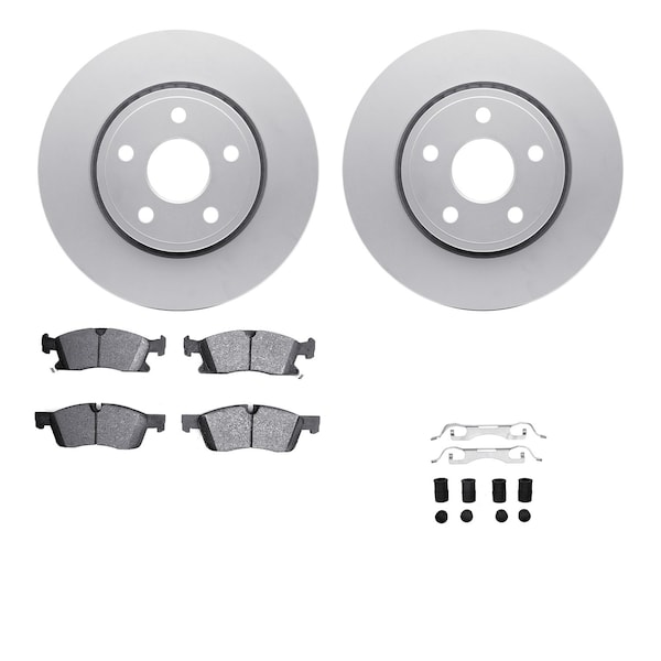 Dynamic Friction Co DFC GEOSPEC Coated Rotors with 5000 Brake Pads - Ceramic and Hardware 4512-42048 - main
