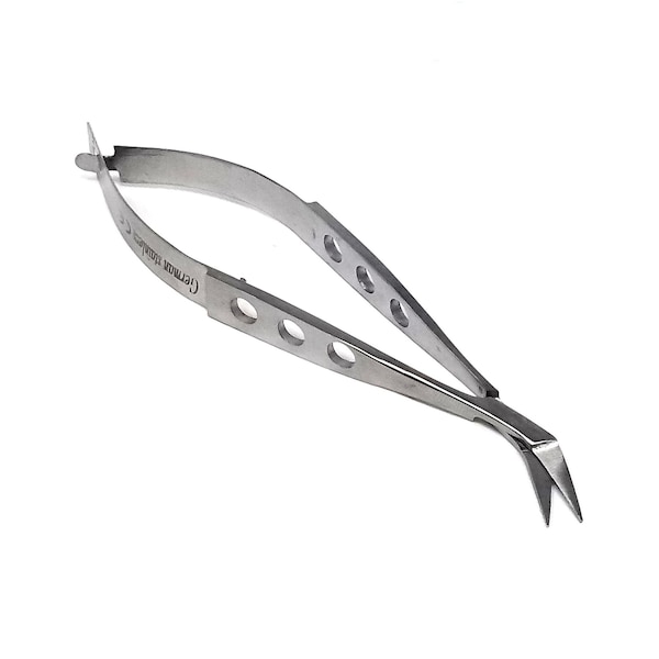 A2Z Scilab Micro-Tip Lab Scissors Squeeze Action 3.5 Inch Stainless Steel Shears, Angled A2Z-ZR1107 - main