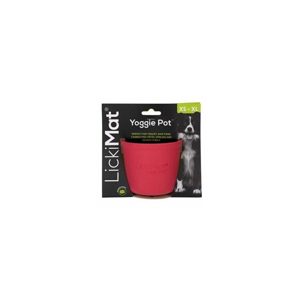 Innovative Pet Products Pty Ltd Yoggie Pot Dog Feeder Licking Bowl, Pink LM5301PK-DR - main