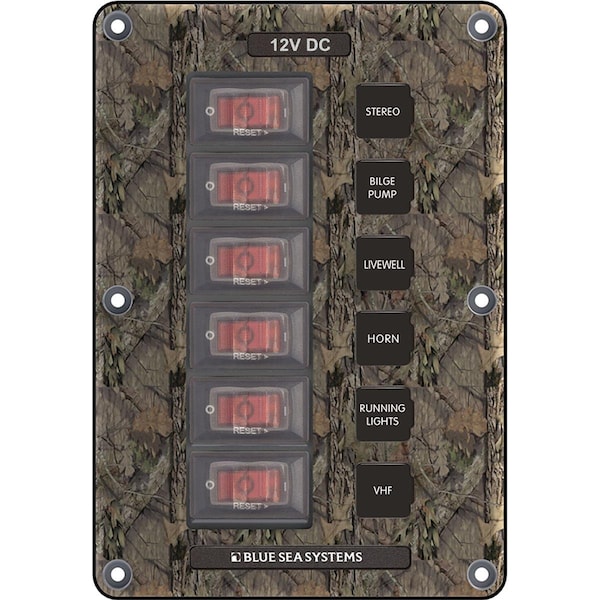 Livewire Circuit Breaker Switch Panel 6 Position, Camo LI3451254 - main