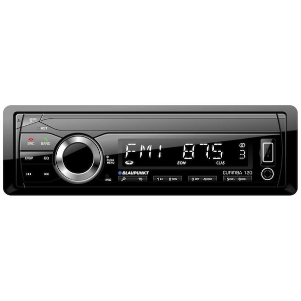 Blaupunkt 1-Din Radio, Mechless, Low Power, USB, BT, Fixed Face, AM/FM CURITIBA120 - main