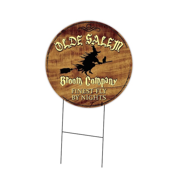 Signmission Olde Salem Double Sided Corrugated Plastic Circle Yard Sign, C-24-CIR-DS-WS-Olde Salem C-24-CIR-DS-WS-Olde Salem - main