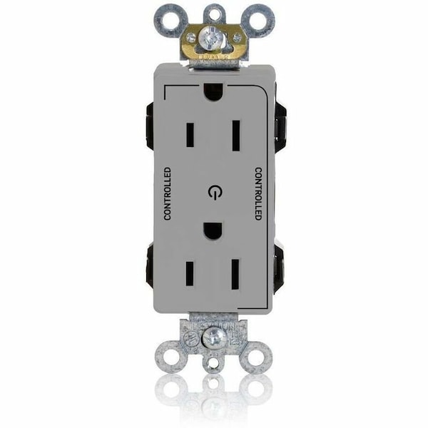 Leviton Straight Blade Receptacle, 5-15R, 15 A, 125V AC, Flush Mount, Self-Grounded M1626-2SG - main