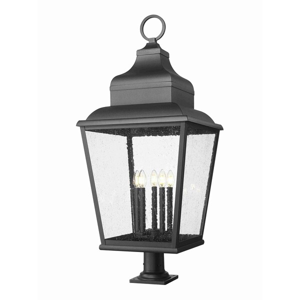 Z-Lite Raphael Sand Black 5 Light Outdoor Pier Mounted Fixture 5029PHXXLR-533PM-BK - main