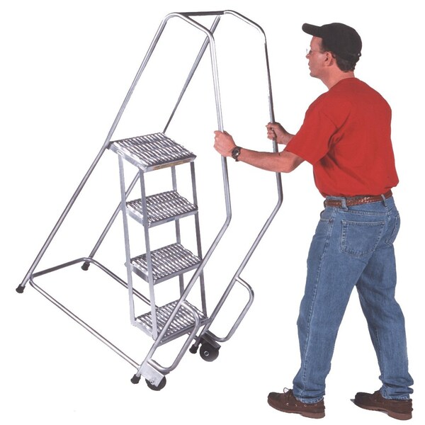 Ballymore Tilt and Roll Ladder, Aluminum, 57 in.H A6SH30-TR - main