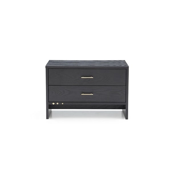 Homeroots 18" Wood Two Drawer Nightstand 473013 - main