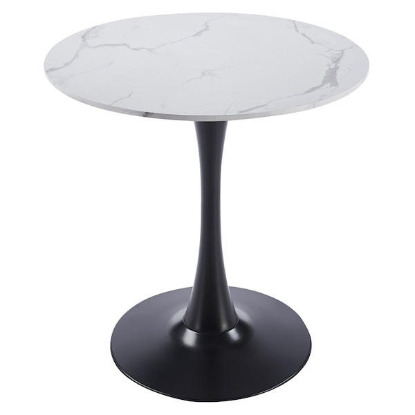 Leisuremod Bristol Round MDF Dining Table - Pedestal Base Kitchen Table, Modern Style BTBL-B40MWT - main
