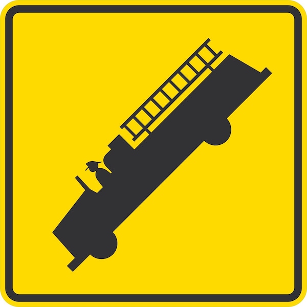 Lyle W11-8, Firestation Symbol, 30x30, High Intensity Prismatic, Yellow G-15436-HI_30x30 - main