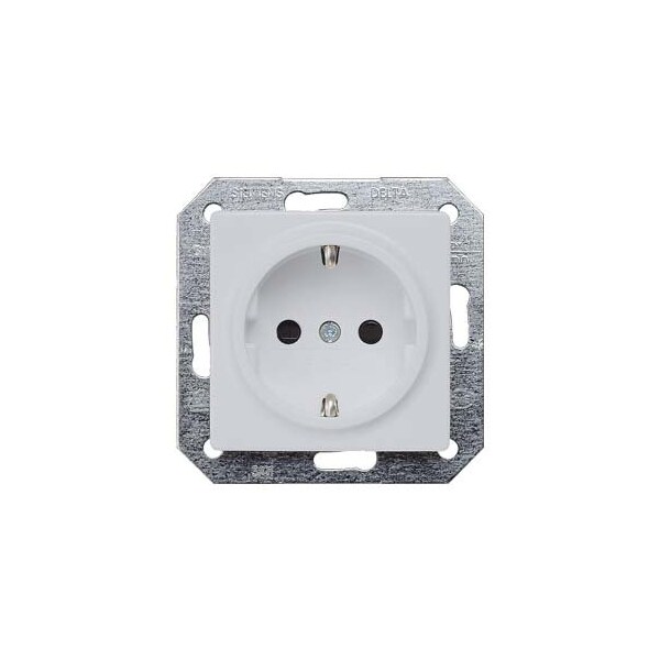 Siemens DELTA i-system aluminum-metallic SCHUKO socket outlet 10/16 A 250 V 5UB1934 - main
