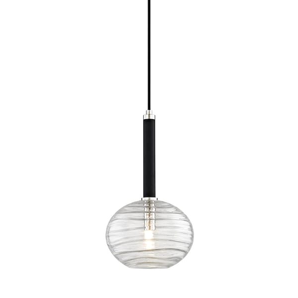 Hudson Valley Lighting Breton 1 Light Pendant 8.5 In. Polished Nickel 2410-PN - main