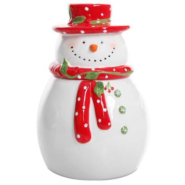 Gibson Home Jolly Plenitude 7.5" Snowman Cookie Jar 113252.01 - main