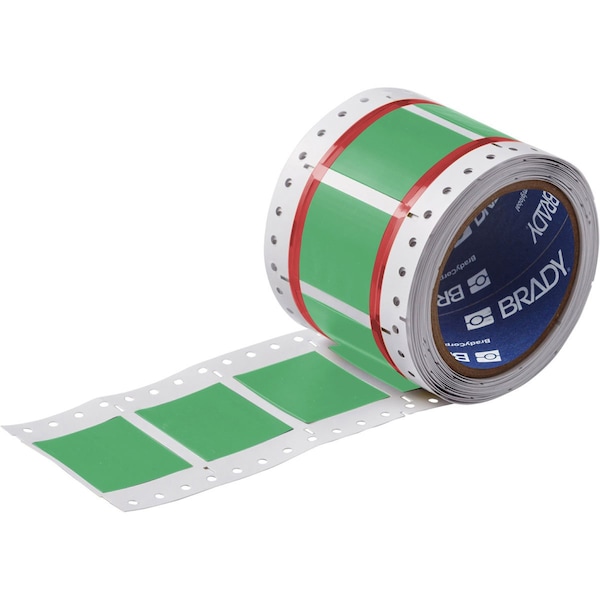 Brady PermaSleeve HX Heat Shrink Double Sided Wire Marking Sleeves, Green, 1 in. Dia x 2 in. W 2HX-1000-2-GR - main