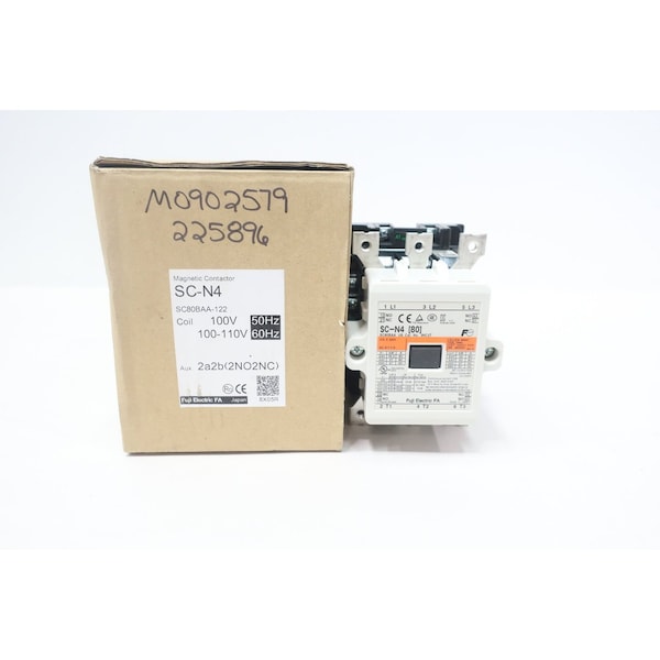 Fuji Electric MAGNETIC CONTACTOR 80A 60HP 100-110V-AC SC-N4 SC80BAA - main