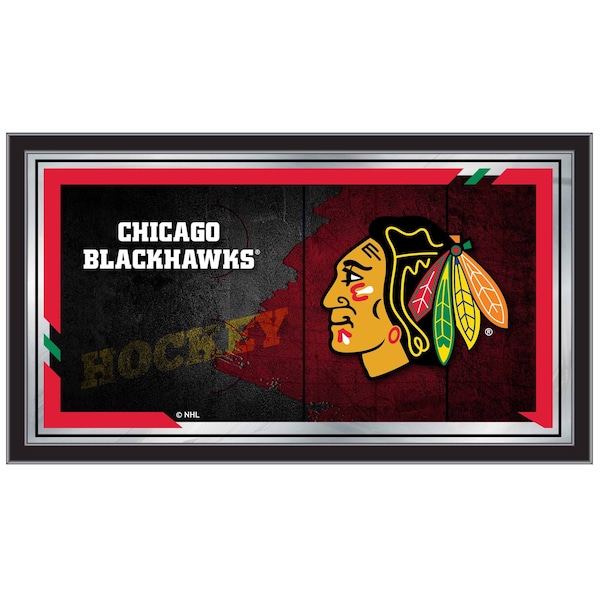 Holland Bar Stool Co Chicago Blackhawks 15" x 26" Hockey Collector Mirror by Holland Bar Stool Company MColChiHwk - main