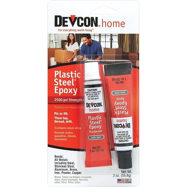 Itw Consumer Epoxy Plastic Steel 1Oz 2PK 52345 - main