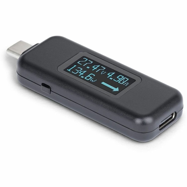 Startech.Com USB-C POWER TESTER, DIGITAL MULTIMETER, BI-DIRECTIONAL VOLTAGE AND CURRENT METER USBC-PWRTESTER - main