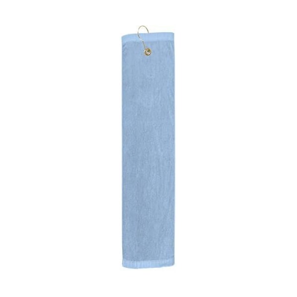 Towelsoft Premium 16 inch x 26 inch Velour Golf Towel with Tri-fold Hook & Grommet Placement-Sky Blue Golf-GV1201TR-SKYBLU - main