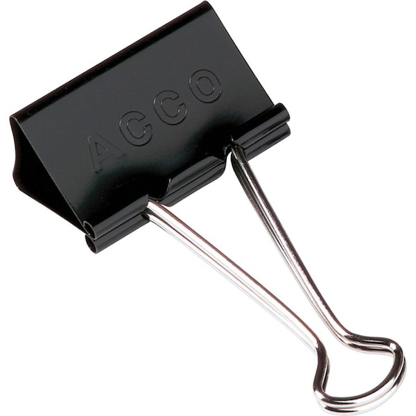 Acco Binder Clip Black/Silver, PK12 ACC72100 - main