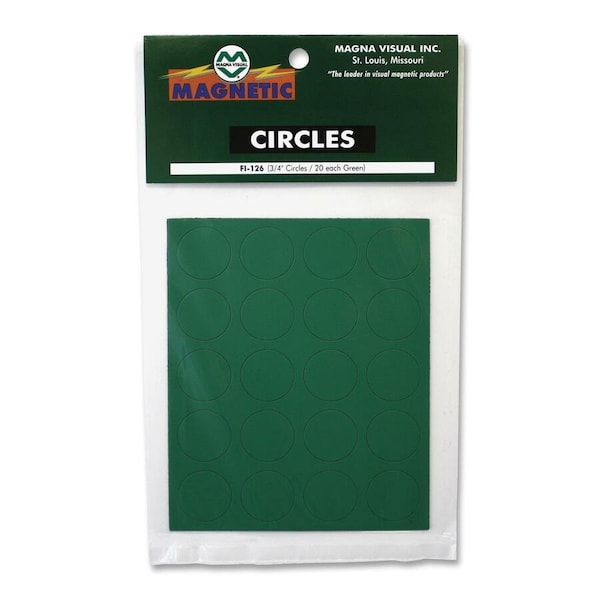 Magna Visual Magnetic Round Indicators, Green, PK20 FI-126 - main