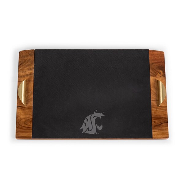 Picnic Time Family Of Brands NCAA Washington State Cougars Covina Acacia and Slate Serving Tray 957-07-512-633-0 - main